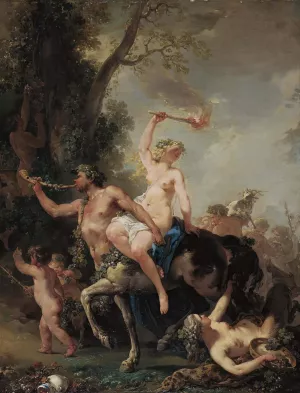 A Bacchanal by Jacques-Philippe Caresme Oil Painting