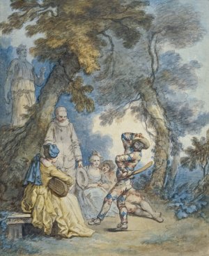 Arlequin ou La Danse by Jacques-Philippe Caresme Oil Painting