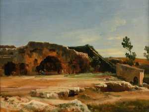 Grotte du Nymphee by Jacques-Raymond Brascassat Oil Painting