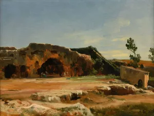 Grotte du Nymphee by Jacques-Raymond Brascassat Oil Painting