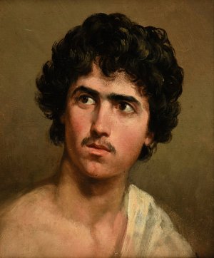 Jeune italien by Jacques-Raymond Brascassat Oil Painting
