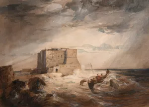 Le Chateau de l'Ouf a Naples Oil painting by Jacques-Raymond Brascassat