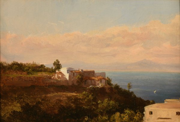 Paysage d'Italie by Jacques-Raymond Brascassat - Hand-Painted Oil Painting Reproduction