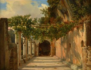 Tonnelle by Jacques-Raymond Brascassat Oil Painting