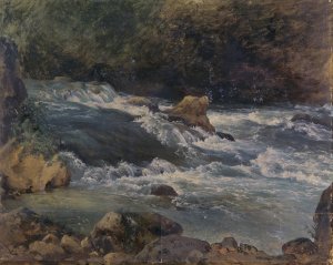 Torrent by Jacques-Raymond Brascassat Oil Painting