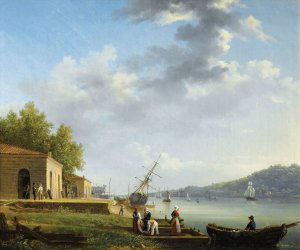 View of Bordeaux by Jacques-Raymond Brascassat Oil Painting