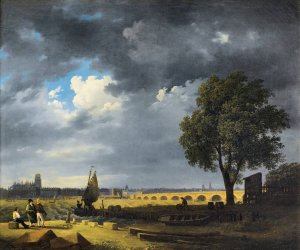 View of Bordeaux by Jacques-Raymond Brascassat Oil Painting