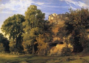 View of Marino, Morning by Jacques-Raymond Brascassat Oil Painting