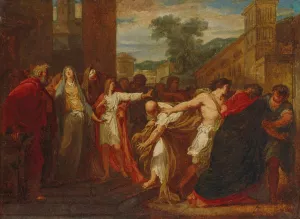Daniel faisant arreter les deux vieillard accusateurs de la chaste Suzanne by Jacques Reattu Oil Painting