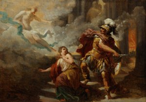 Helen Saved by Venus from the Wrath of Aeneas by Jacques Sablet Oil Painting