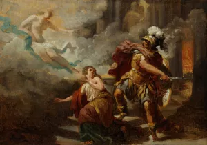 Helen Saved by Venus from the Wrath of Aeneas by Jacques Sablet Oil Painting
