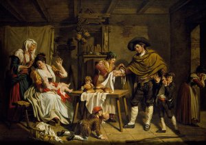 The Self-sacrifice of a father by Jacques Sablet Oil Painting