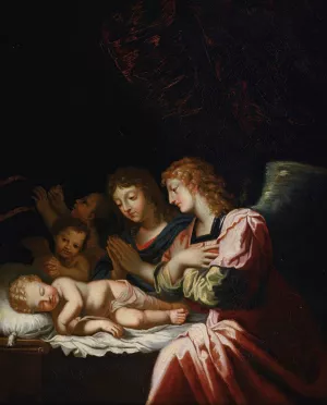 The Adoration Of The Angels by Jacques Stella Oil Painting