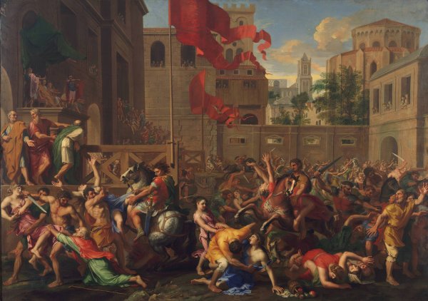 The Rape of the Sabines  by Jacques Stella - Hand-Painted Oil Painting Reproduction