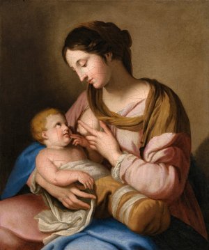 Virgin And Child by Jacques Stella Oil Painting