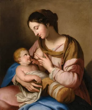 Virgin And Child by Jacques Stella Oil Painting