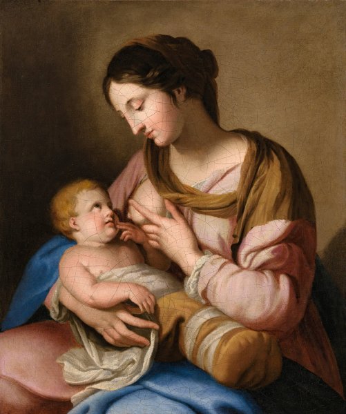 Virgin And Child by Jacques Stella - Hand-Painted Oil Painting Reproduction
