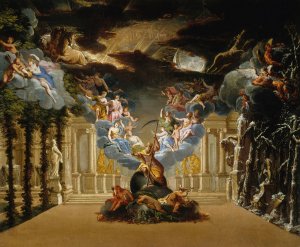 Le Palais du Temps. Decor pour le prologue d'Atys, tragedie lyrique de Lully by Jacques Vigoureux Duplessis Oil Painting