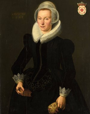 Portrait of Grietje Adriaensdr Grootes by Jacques Waben Oil Painting