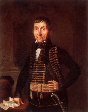Portrait of a Nobleman Oil painting by Janos Rombauer
