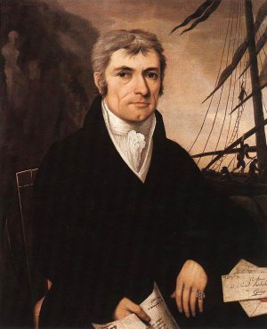 Portrait of Samuel Steinhuebl, Merchant of Eperjes Oil painting by Janos Rombauer