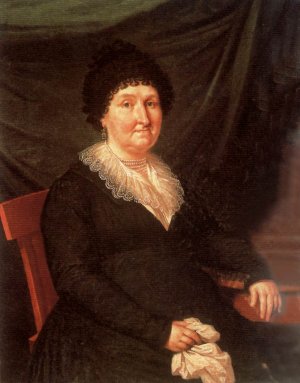 Portrait of the Wife of a Nobleman Oil painting by Janos Rombauer