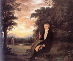 Young Man in a Landscape Oil painting by Janos Rombauer
