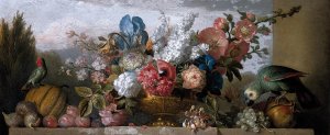Still-Life of Flowers by Jakob Bogdany Oil Painting
