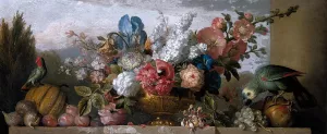 Still-Life of Flowers by Jakob Bogdany - Oil Painting Reproduction