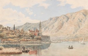 A view of Monte Pellegrino seen from Palermo Oil painting by Jakob Alt