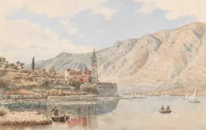 A view of Monte Pellegrino seen from Palermo by Jakob Alt Oil Painting