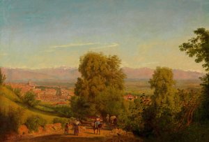Ansicht von Turin by Jakob Alt Oil Painting