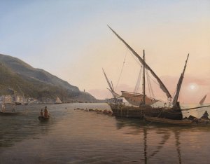 Castellamare am Golf von Neapel by Jakob Alt Oil Painting