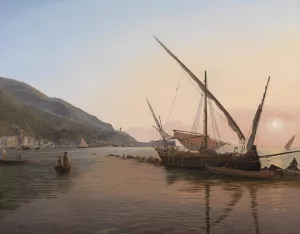 Castellamare am Golf von Neapel by Jakob Alt Oil Painting