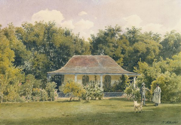 Main Product Photo of The Garden of Laudaya  Painting by Jakob Alt