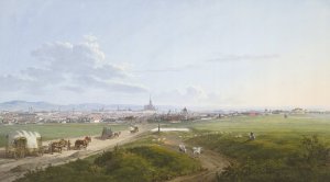 View of Vienna from the Spinner on the Cross, 1817 by Jakob Alt Oil Painting