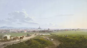 View of Vienna from the Spinner on the Cross, 1817 by Jakob Alt Oil Painting