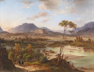 Blick auf Villach by Jakob Canciani Oil Painting