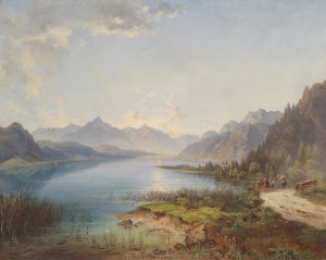 Partie am Millstatter See by Jakob Canciani Oil Painting