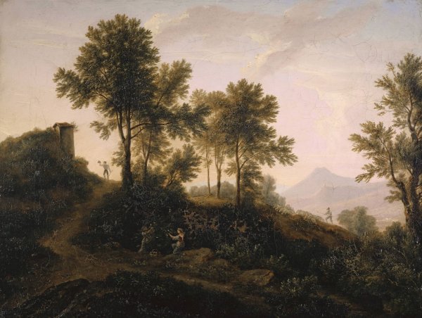 Main Product Photo of Italian Landscape Painting by Jakob Christoph Miville