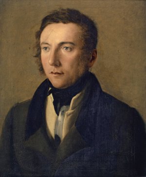 Portrait of the Artist's Brother, Achilles Miville-Baumann by Jakob Christoph Miville Oil Painting