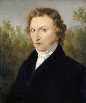 Portrait of the Artist's Brother-in-Law, Dr. Johannes Kissel-Miville by Jakob Christoph Miville Oil Painting