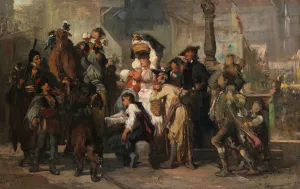 Fahrendes Volk Oil painting by Jakob Grunenwald