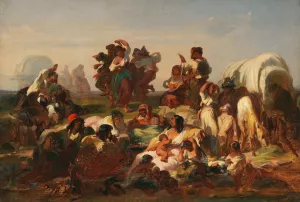 Zigeunerlager by Jakob Grunenwald Oil Painting