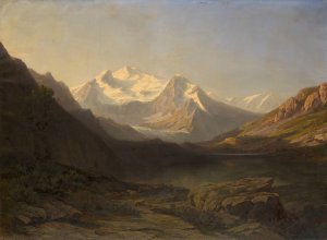 Piz d'Err by Jakob Joseph Zelger Oil Painting