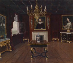 Elegantes Interieur by Jakob Koganowsky Oil Painting