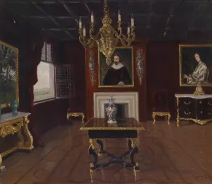 Elegantes Interieur by Jakob Koganowsky Oil Painting
