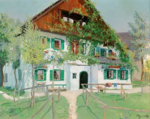 Farmhouse in the Summer Light by Jakob Koganowsky Oil Painting