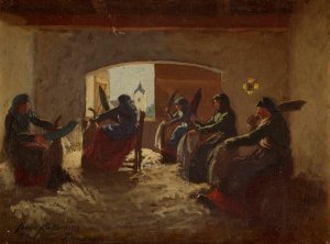 Interior by Jakob Kulle Oil Painting
