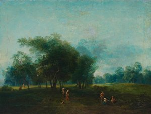 Partie in den Wiener Praterauen by Jakob Matthias Schmutzer Oil Painting